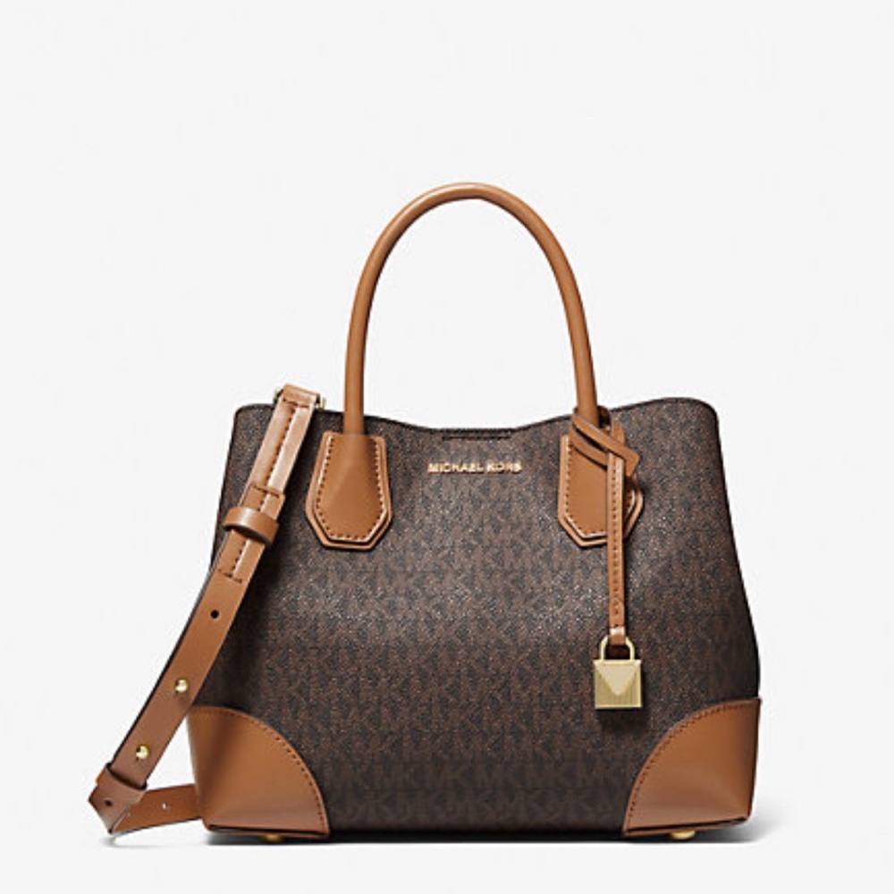 Michael Kors Mercer Gallery Small Signature Logo Satchel